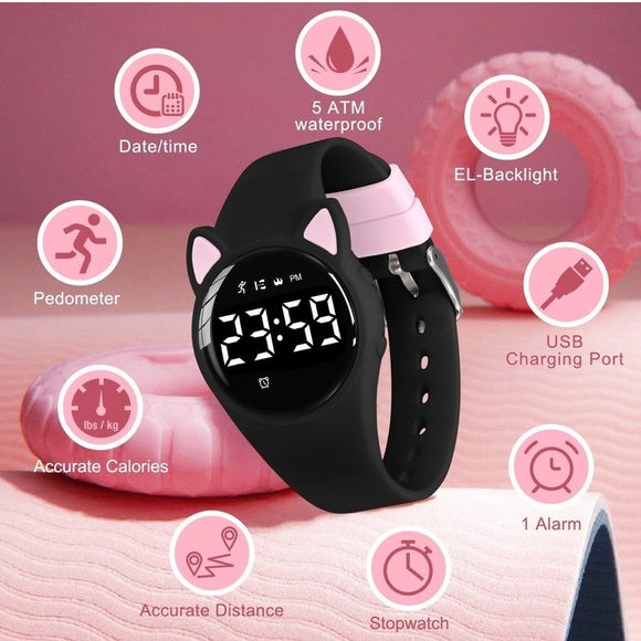 Kids watch digital sports watches fitness tracker alarm - Picture 5 of 7